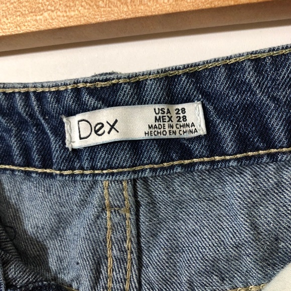 NWT Dex Embroidered Cut Off Ripped shorts blue 28 - Picture 7 of 10